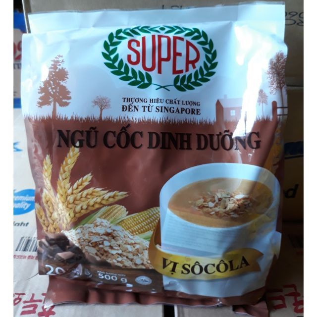 Ngũ cốc dinh dưỡng Super 500g⚡Thương hiệu đến từ Singapore⚡vị sô cô la