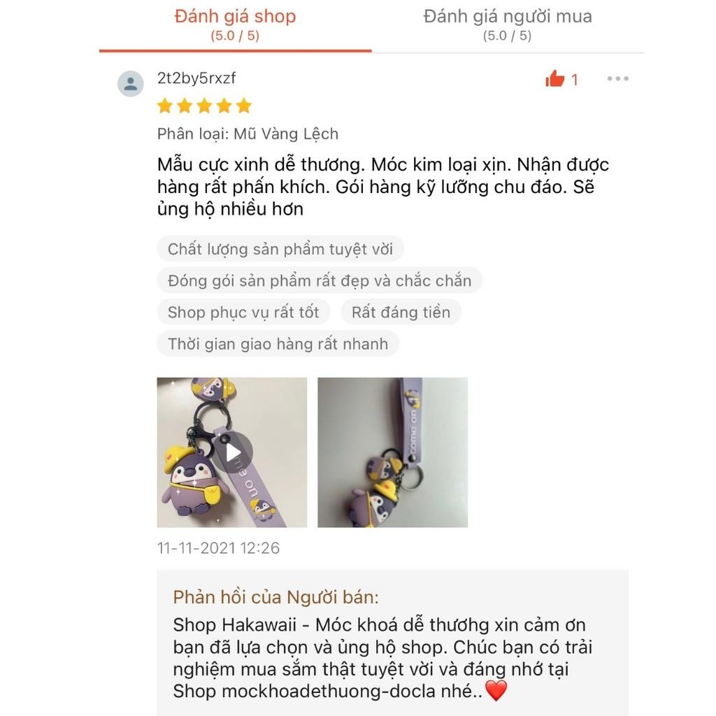 Móc khóa chim cánh cụt đi học, móc khóa đôi cute nhiều màu đáng yêu dùng làm móc treo balo