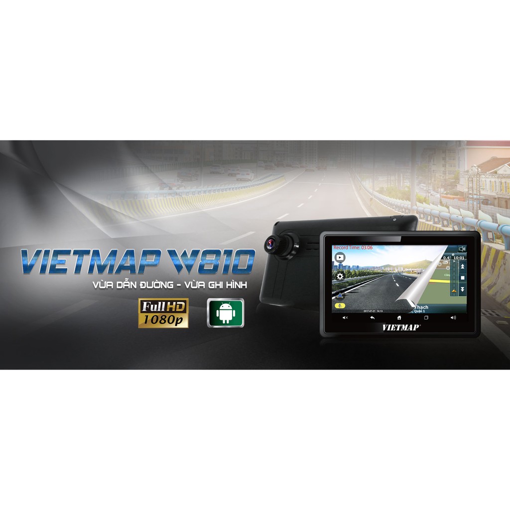 VietMap W810  - Thẻ nhớ 32GB - Camera Hành Trình Ô Tô Tích Hợp Màn Hình Dẫn Đường