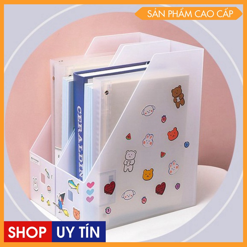 Hộp đựng sách VÁT, khay đựng tài liệu sách văn decor bàn học, trang trí bàn học 10*24*27cm