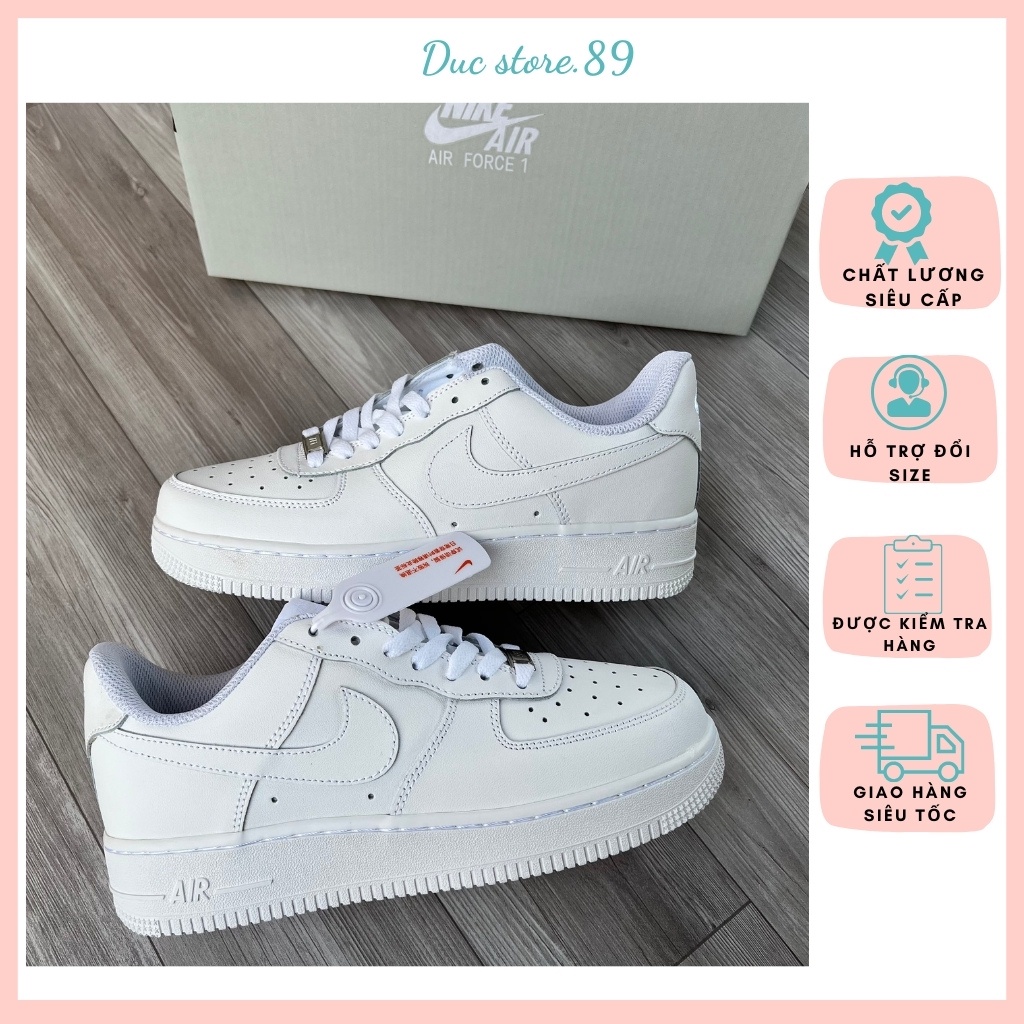 Giày Air Force 1, AF1 Trắng, Sneaker nữ, giày thể thao nam Bản Quảng Châu S.C Cao Cấp