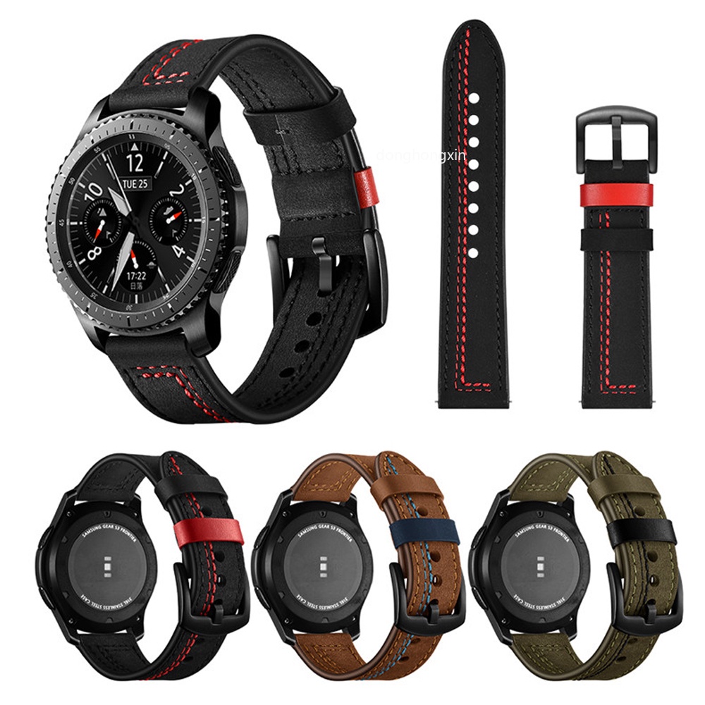 Dây Đeo 20 Da Thay Thế Cho Đồng Hồ Thông Minh Samsung Galaxy watch 4/classic/Active 2 46mm/42mm/40mm/44mm Amazfit GTS 2/3/mini 20mm 22mm
