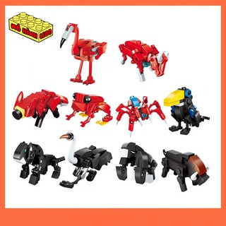 Đồ chơi lắp ráp lego giá rẻ 3 trong 1 Enlighten/Qman 2103 10 mô hình con vật sáng tạo