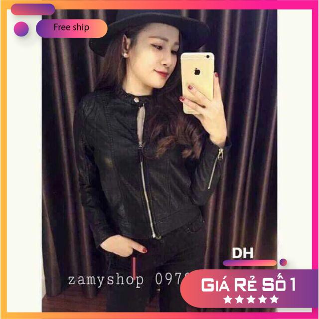 FREESHIP ĐƠN 99K -Áo da cổ tàu sành điệu