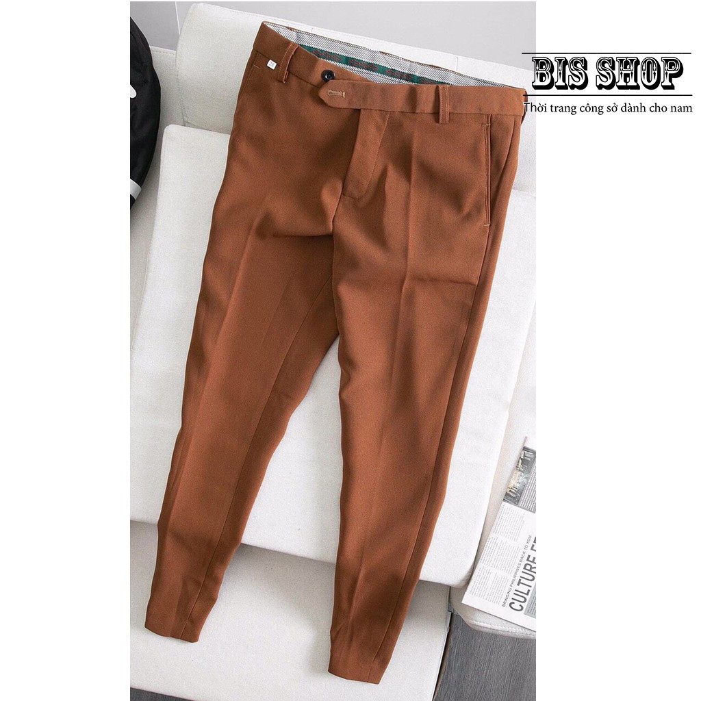 Quần âu nam vải Tuyết Mưa dày dặn , ống côn co giãn | BigBuy360 - bigbuy360.vn