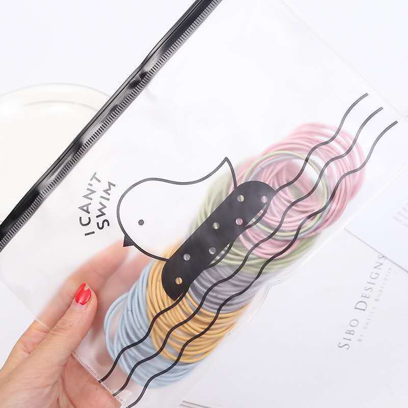 Set 100 Dây Buộc Tóc Co Giãn Thời Trang Hàn Cho Nữ