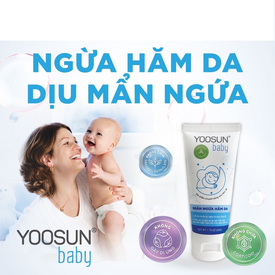 Kem bôi da Yoosun Baby, ngăn ngừa hăm da dịu mẩn ngứa hăm tã cho bé,Tuýp 50g.