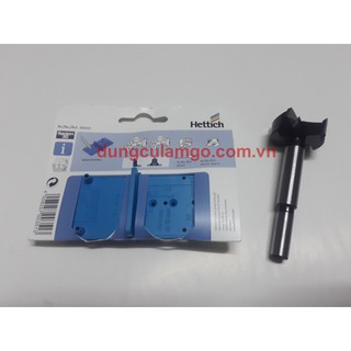 Bộ combo 1 tấm Hettich và mũi khoét bản lề
