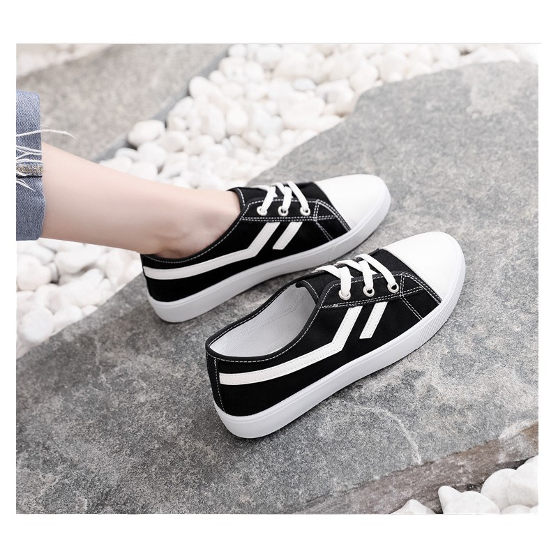 Giày nữ | giày lười vải nữ kiểu dáng thể thao đơn giản, mạnh mẽ | slip on G975DT | BigBuy360 - bigbuy360.vn