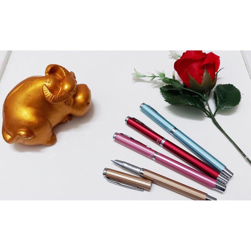 Bút máy 868 Ngòi kim tinh lá tre tự tạo thanh đậm