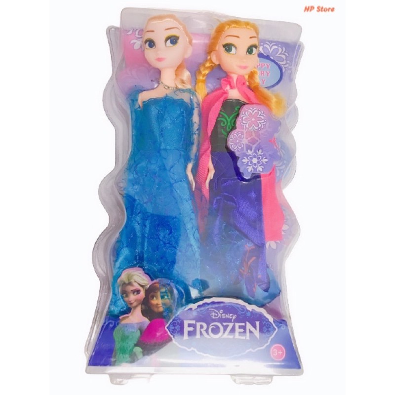 Hộp Bộ 2 Búp Bê Công Chúa Elsa, Anna Frozen Có 11 Khớp Nối