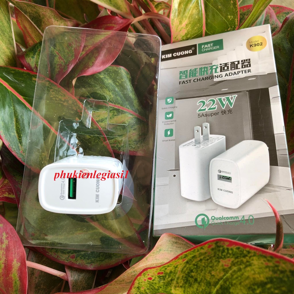 Cóc sạc nhanh Quick Charge 4.0 kim cương K902