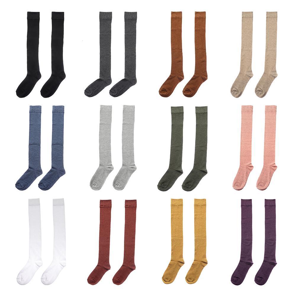 Vớ Dài Qua Gối Màu Trơn Họa Tiết Kẻ Sọc Thời Trang Dành Cho Nữ