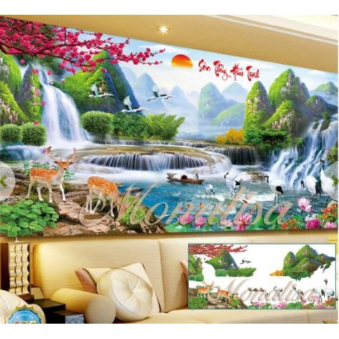 TRANH ĐÍNH ĐÁ PHONG CẢNH VS030 (198*86)