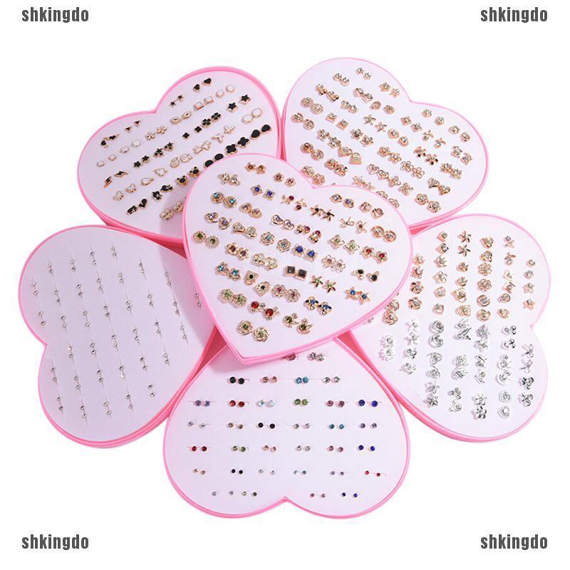 Set 36 đôi bông tai kiểu dáng xinh xắn thời trang