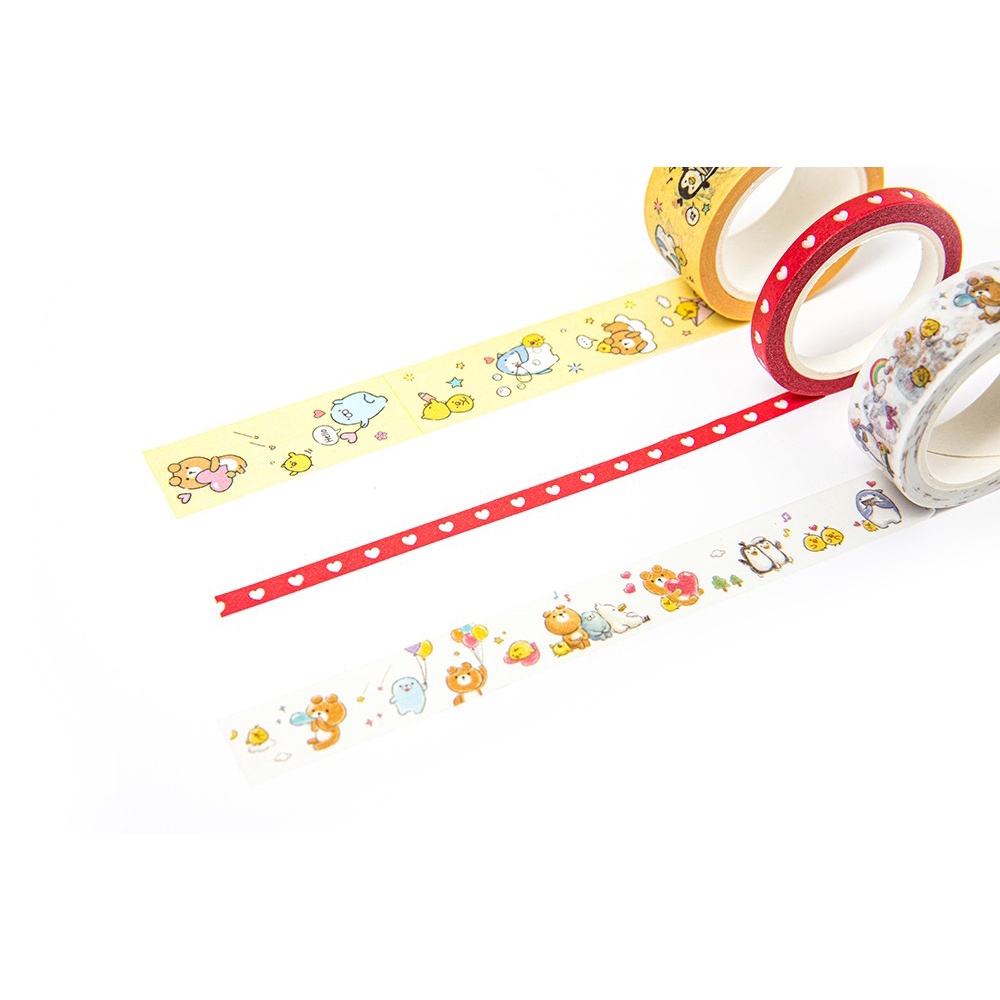 Set 3 Cuộn Băng Dán Giấy Trang Trí ARTBOX Hàn Quốc Họa Tiết Hoạt Hình Đáng Yêu