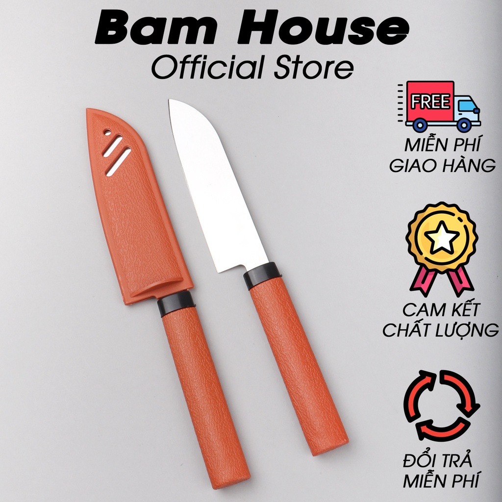 Dao gọt trái cây inox Bam House có vỏ bảo vệ cao cấp DCV01 - Gia dụng bếp