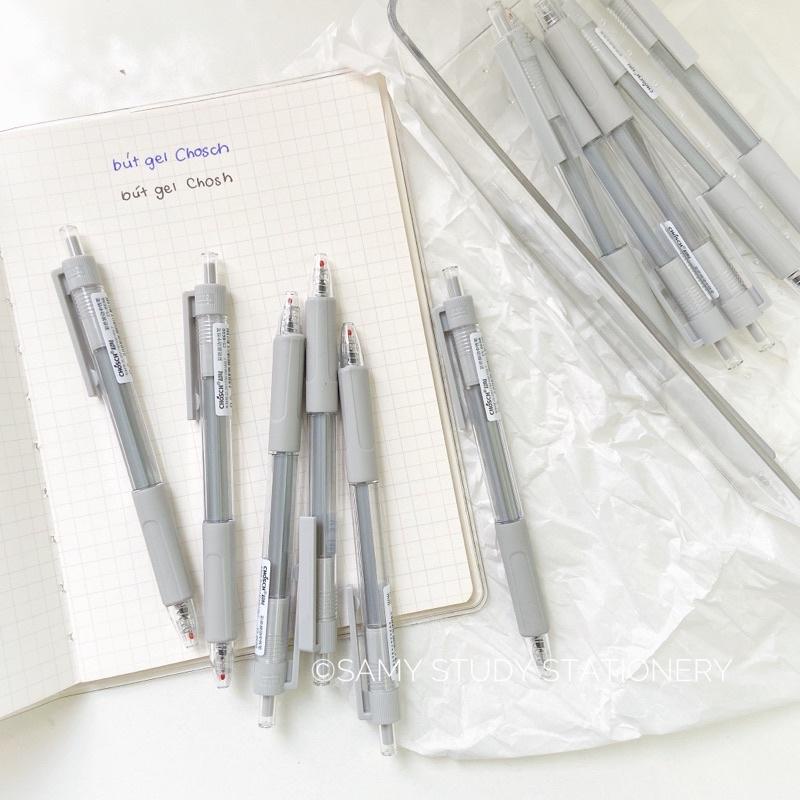 BÚT CHOSCH BÚT MỰC GEL ĐEN DẠNG BẤM VIẾT MƯỢT KHÔNG TẮC MỰC NHANH KHÔ BULLET JOURNAL TAKE NOTES