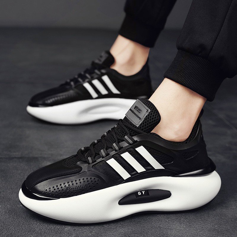 Giày Thể Thao Nam Sneaker Đế BM GYY 3 Sọc Độn Đế mới