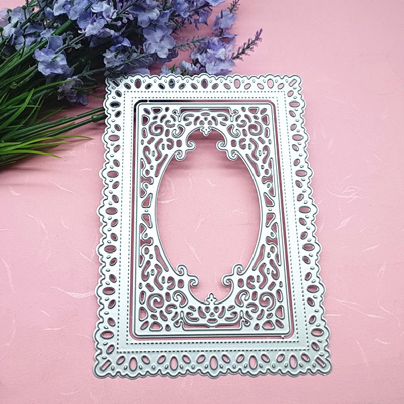 Khuôn Cắt Giấy Kim Loại Khung Chữ Nhật Xinh Xắn