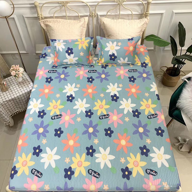 Bộ ga giường Cotton 100% LIDACO ga gối cotton hàn thấm mồ hôi đủ mọi size nệm