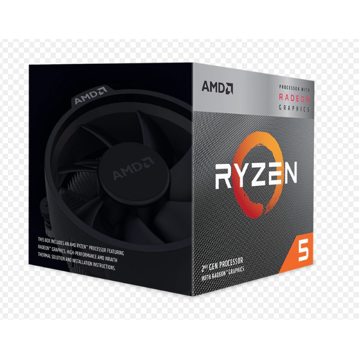 CPU AMD RYZEN 5 3400G/ 3.7 GHZ (UPTO 4.2 GHZ) / 6MB / 4 CORES 8 THREADS / SOCKET AM4