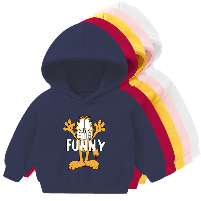 Áo Nỉ Hoodie Dày Ấm Hình In Ngộ Nghĩnh Đáng Yêu Cho Bé