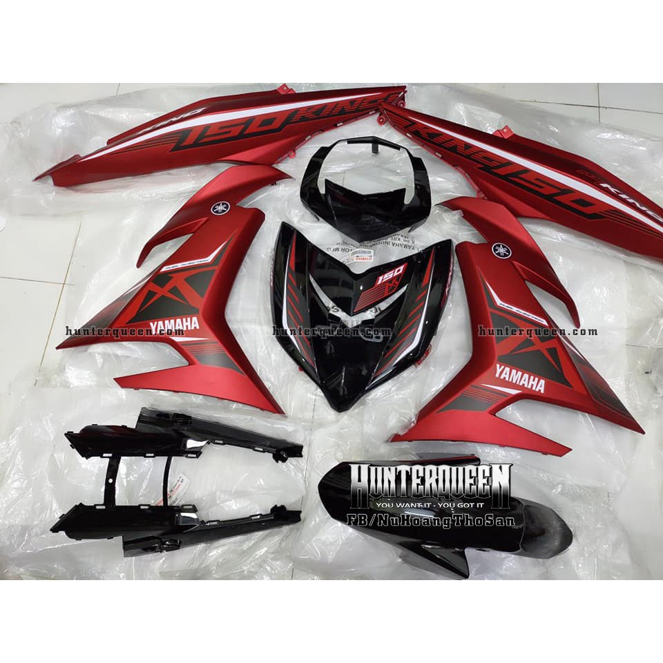 Tem Exciter 150, MX nhọn. Xe đỏ nhám. Chỉnh sửa theo yêu cầu. Sắc nét, bền màu, chống nước