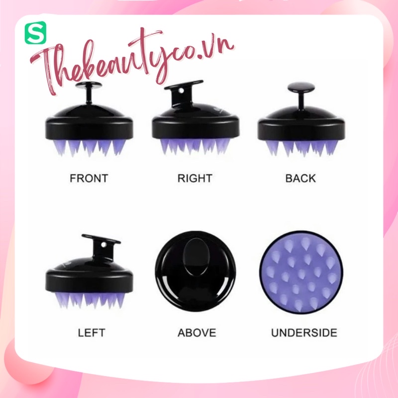 Lược gội đầu massage silicon HEETA Hair Shampoo Brush