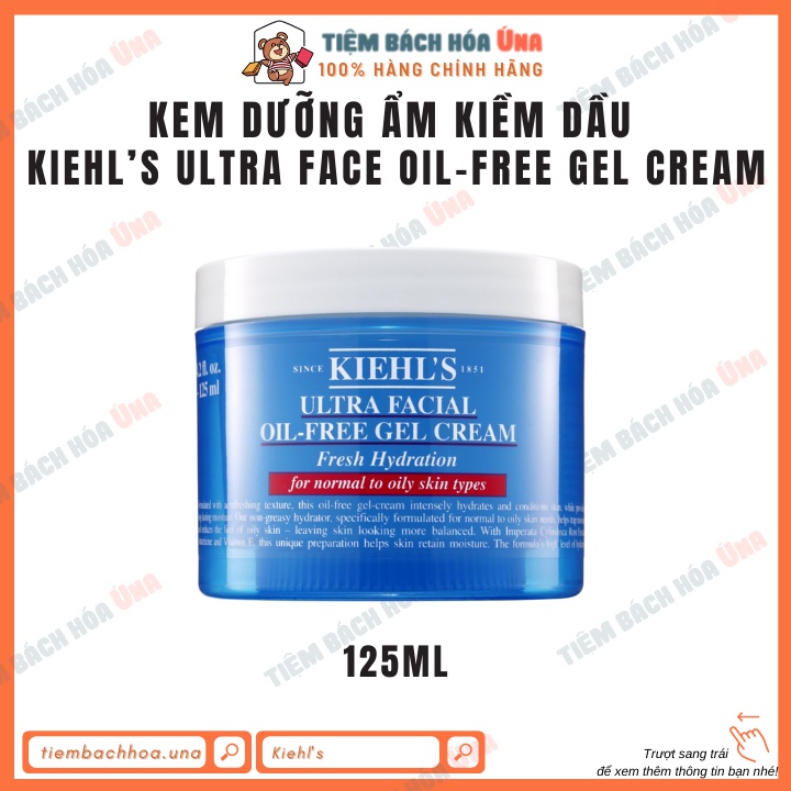 [Bill US] Kem dưỡng ẩm kiềm dầu không bóng nhờn Kiehl’s Ultra Face Oil-Free Gel Cream dành cho da dầu