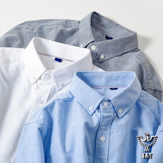 Áo sơ mi nam oxford dài tay kiểu dáng Hàn Quốc dáng ôm cổ bẻ cao cấp full hộp SM01