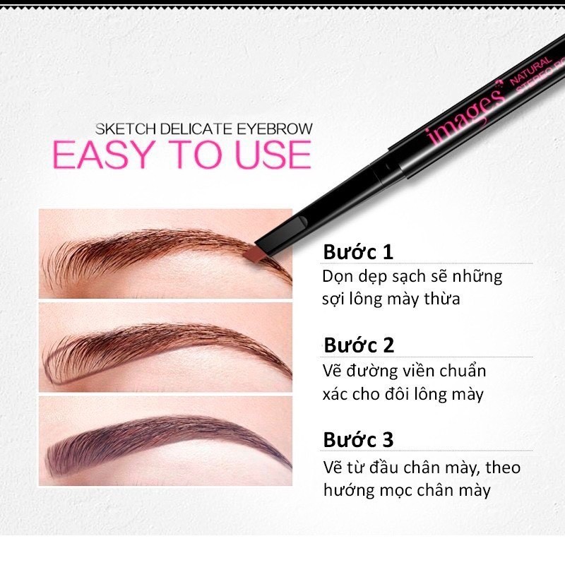 [N67] [N72] Chì kẻ chân mày siêu nét IMAGES màu nâu tự nhiên bút chì kẻ mày nội địa Trung | BigBuy360 - bigbuy360.vn