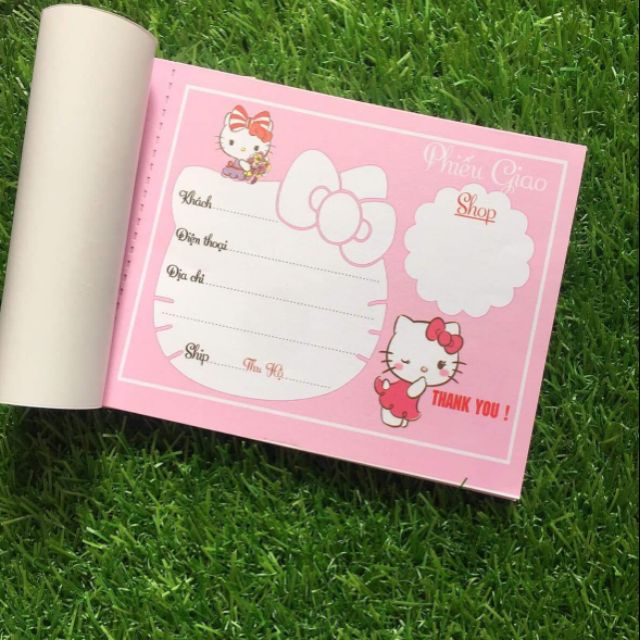 phiếu giao kitty dễ thương