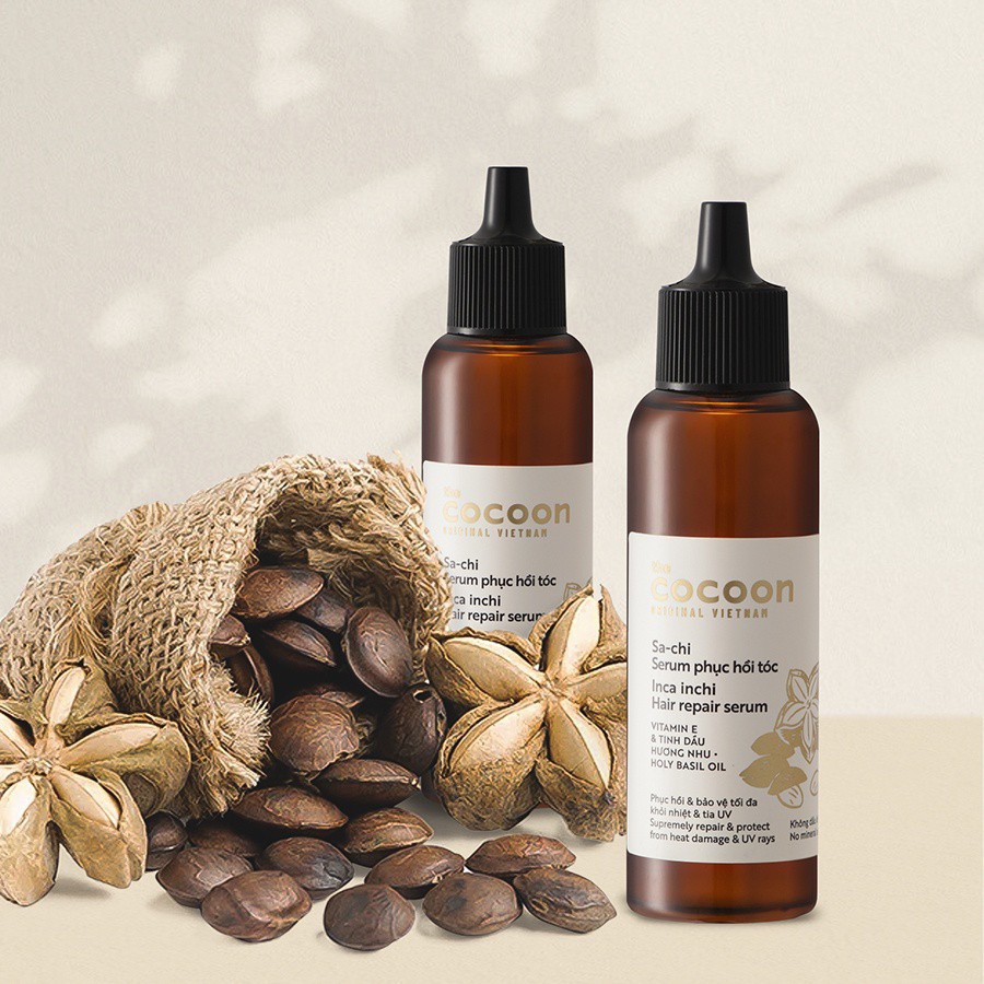 Serum Tóc Sa-Chi phục hồi tóc hư tổn, khô xơ, chẻ ngọn 70ml Cocoon