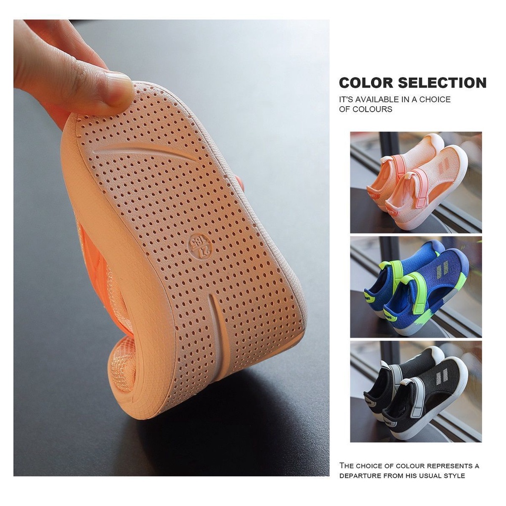 Giày Thể Thao Phối Lưới Thời Trang Mùa Hè 2022 Mới Cho Bé Gái