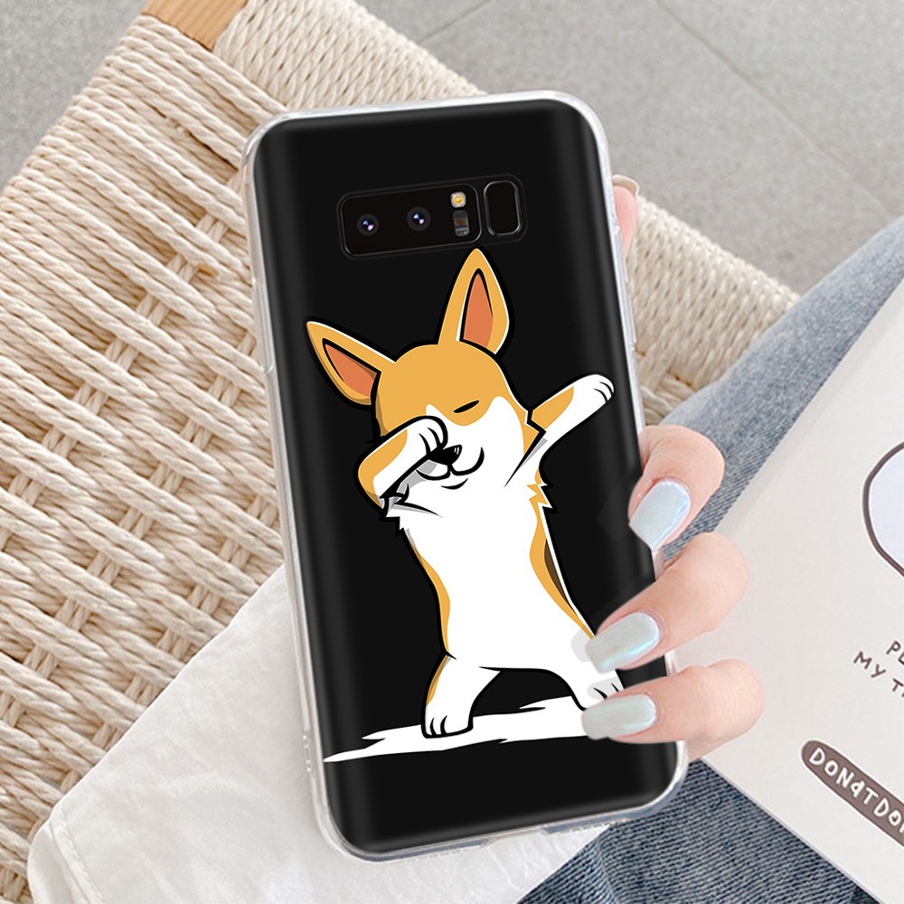 Ốp điện thoại mềm trong suốt in hình vẽ chú chó corgi dễ thương VM24 cho iPhone 8 7 6S 6 plus 5 5S SE 5C 4 4S