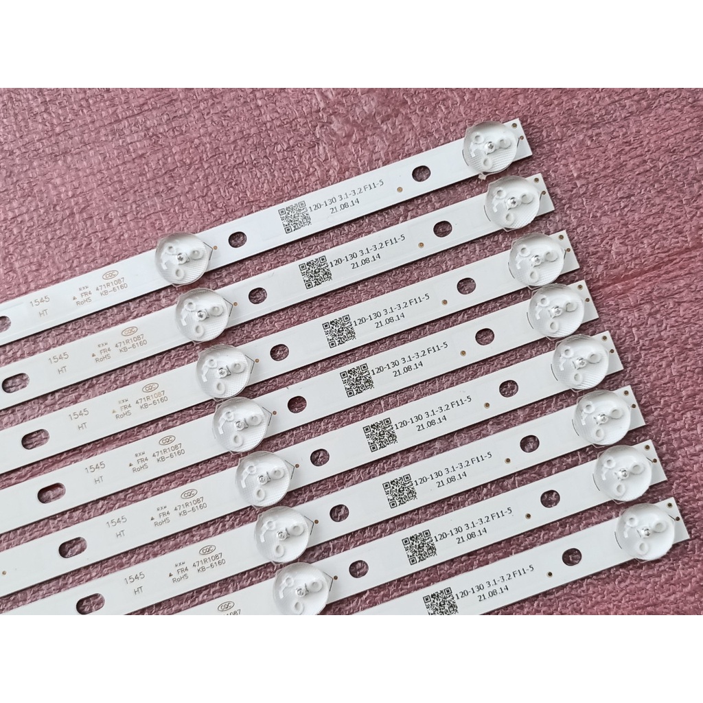 THANH LED TIVI PANASONIC 43C400 43C500 43C520 43C580 NANOMAX 43S200AR MỚI 100%, BỘ 8 THANH, MỖI THANH 5 BÓNG 3V, DÀI 41,