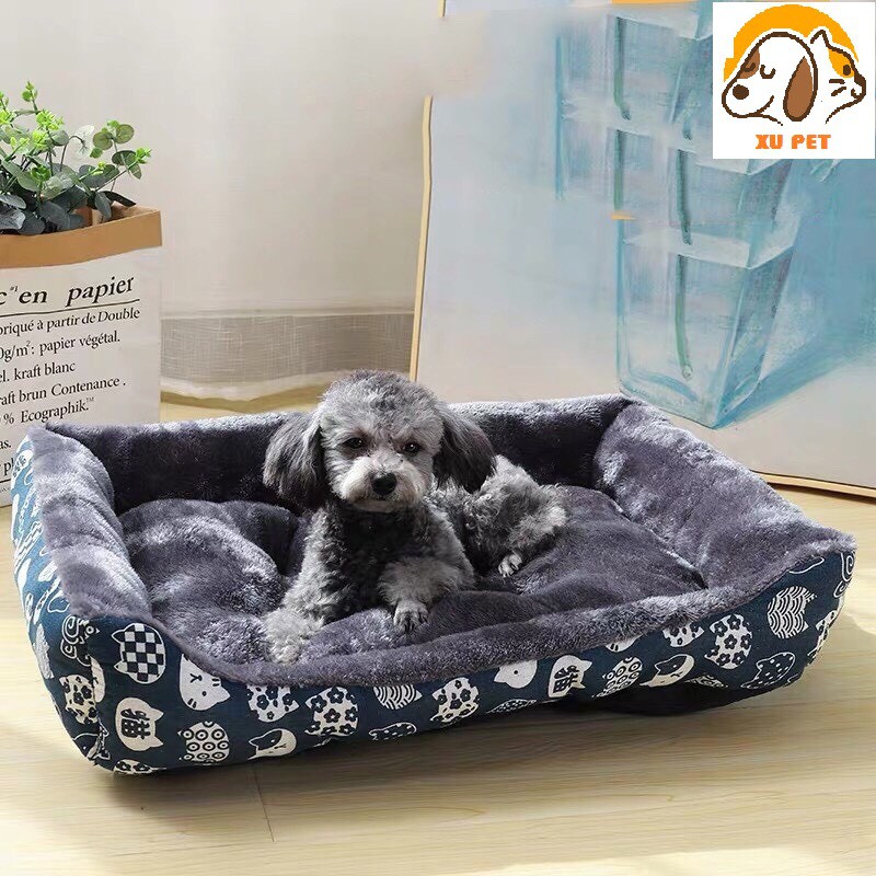 [Mã 252FMCGSALE giảm 8% tối đa 100k đơn 500K] Đệm Nằm Cho Chó Mèo Lót Lông Hình Chữ Nhật Chống Xê dịch
