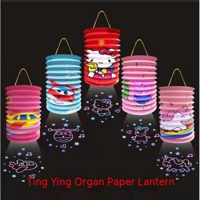 Lồng Đèn Giấy Họa Tiết Hoạt Hình Nhiều Màu Sắc Dùng Trang Trí Lễ Hội