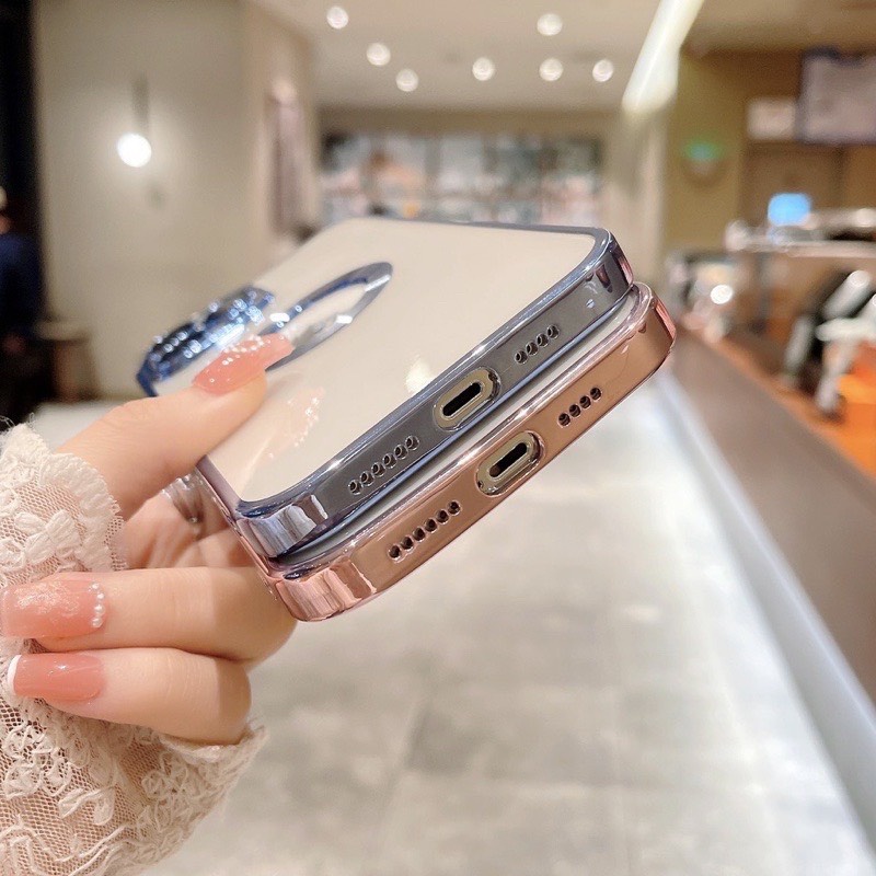 Ốp Lưng Hở Táo Viền Vuông Mạ Xi Cao Cấp Chống Ố Vàng 7 PLUS 8 PLUS X XS MAX 11 PRO MAX 12 PRO MAX 13 PRO MAX 14 PRO MAX