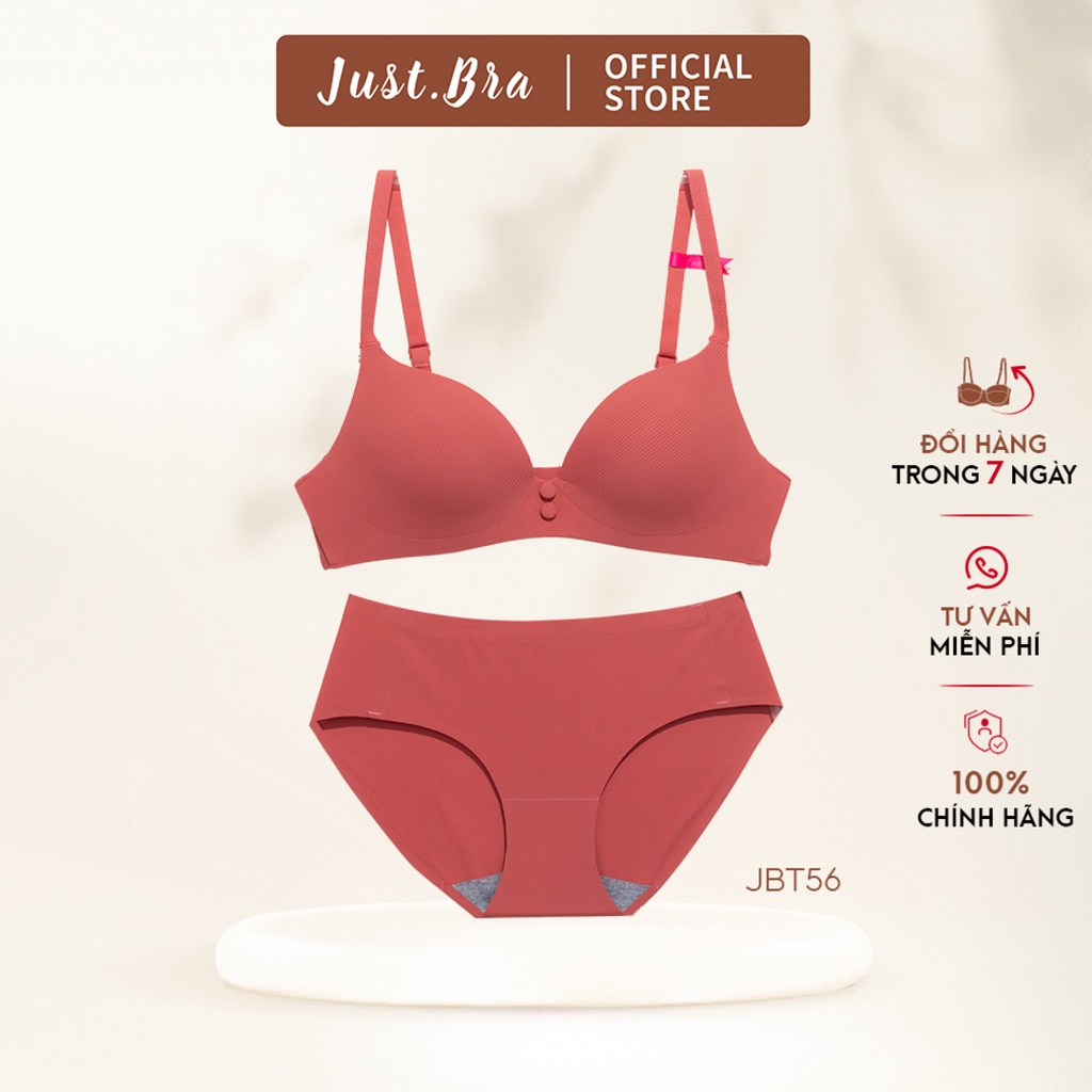 Bộ đồ lót nữ Just Bra cotton dệt kim mềm mịn thoáng mát JBT56