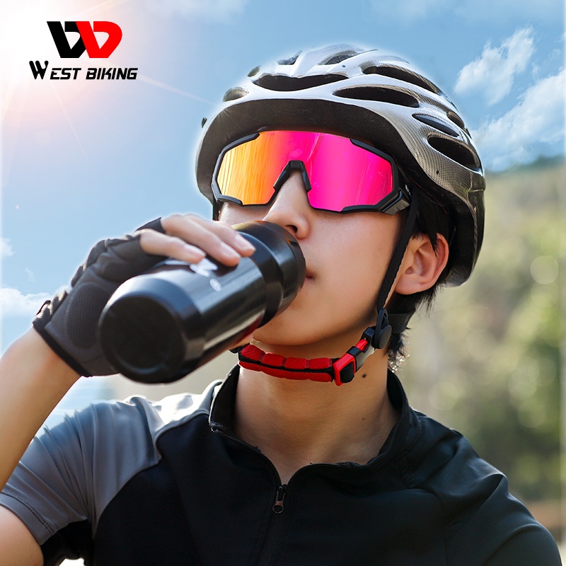 Kính bảo hộ WEST BIKING phân cực chống tia uv chống gió tiện dụng cho người đi xe đạp/ leo núi