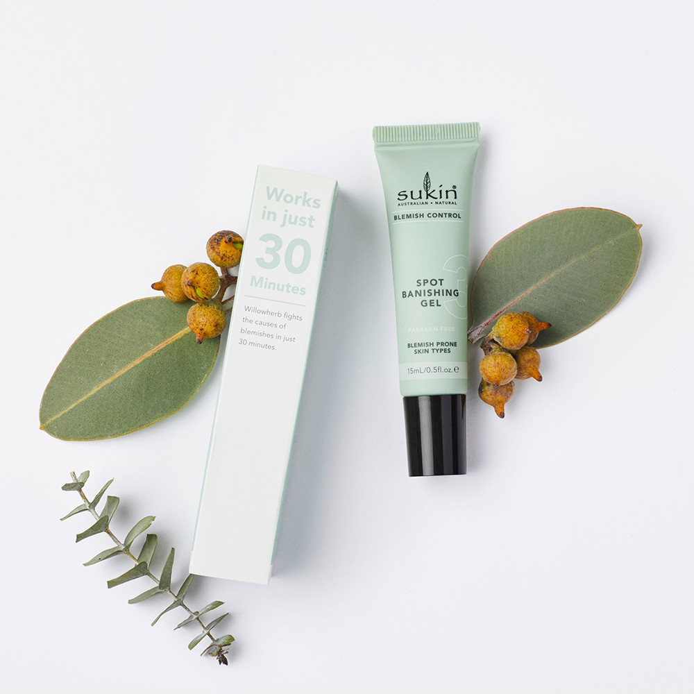 Gel Chấm Giảm Mụn Sukin Blemish Control Spot Banishing Gel Xóa Mờ Khuyết Điểm 15ml