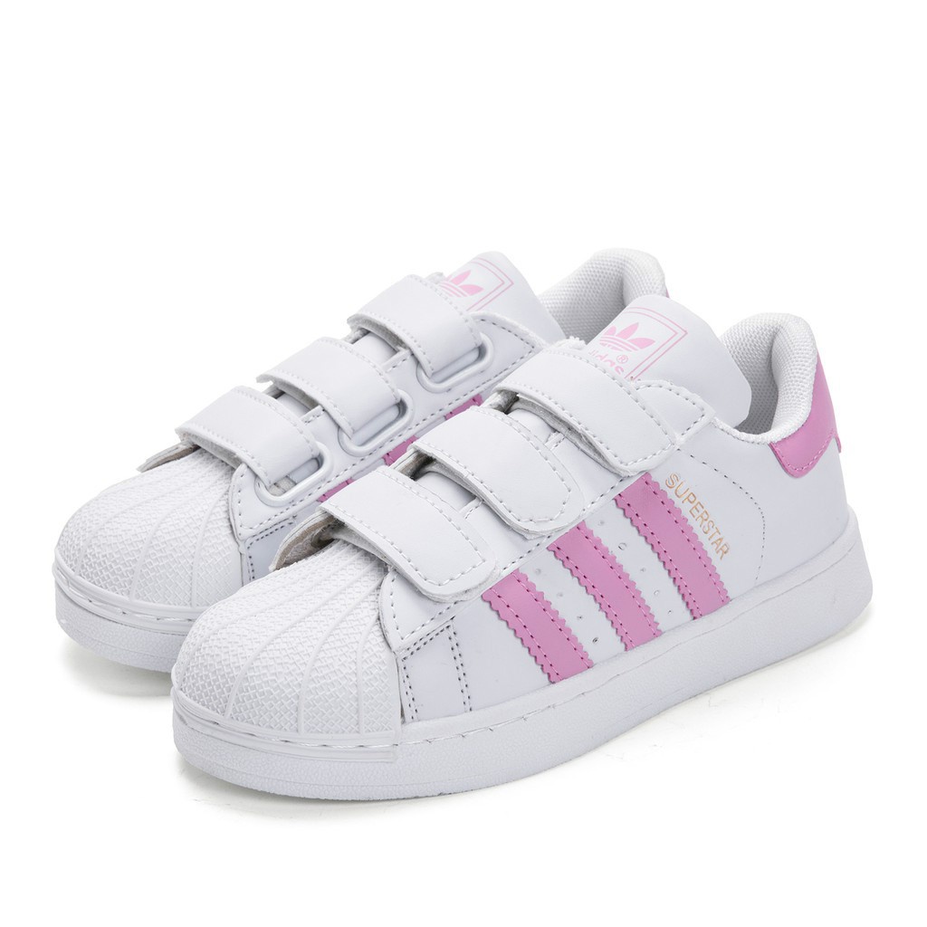 Giày thể thao Adidas Fortarun X phong cách thời trang màu đen / hồng / xám cho bé