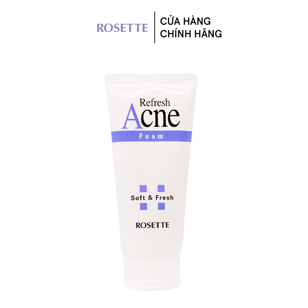 Sữa Rửa Mặt Tạo Bọt Ngăn Ngừa Và Giảm Mụn Trứng Cá Và Mụn Mủ Rosette Acne Refresh Foam 120G