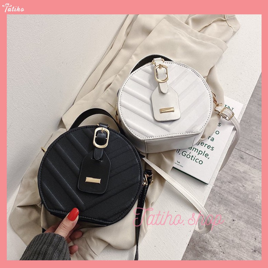 [HÀNG XỊN, GIÁ TỐT] Túi Xách Đeo Chéo Nữ Kiểu Tròn Đơn Giản Thanh Lịch - Mã TUI09