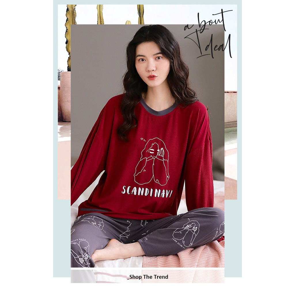 Bộ Pijama Dài Tay Mã J6 (cotton Mềm Mịn) | BigBuy360 - bigbuy360.vn