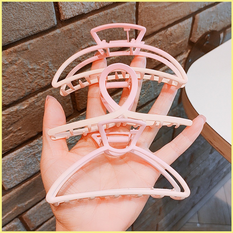 Kẹp Tóc Cỡ Lớn Bằng Kim Loại Cứng Cáp Kẹp Được Nhiều Tóc Cáp Màu Hồng Pastel Dễ Thương Hàn Quốc Hanada K17-S001