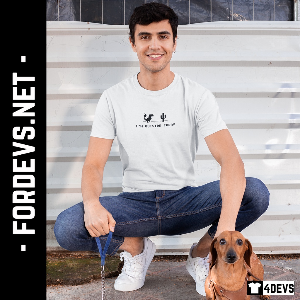 Áo thun nam Lập trình viên - I'm Outside Today
