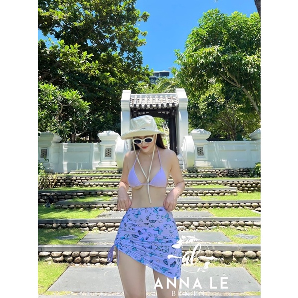 (M43) SET BIKINI 3 MẢNH KÈM CHÂN VÁY HOẠ TIẾT BƯỚM